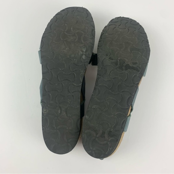 NAOT Kayla Navy Blue Leather Ankle Heel Strap Sandals 41 L10 - Picture 9 of 11